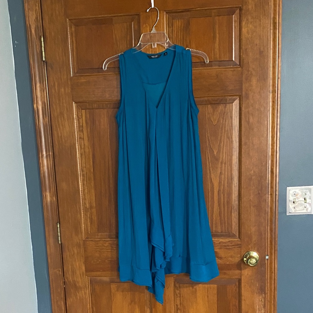Simply Vera Vera Wang Asymmetrical Teal Dress.